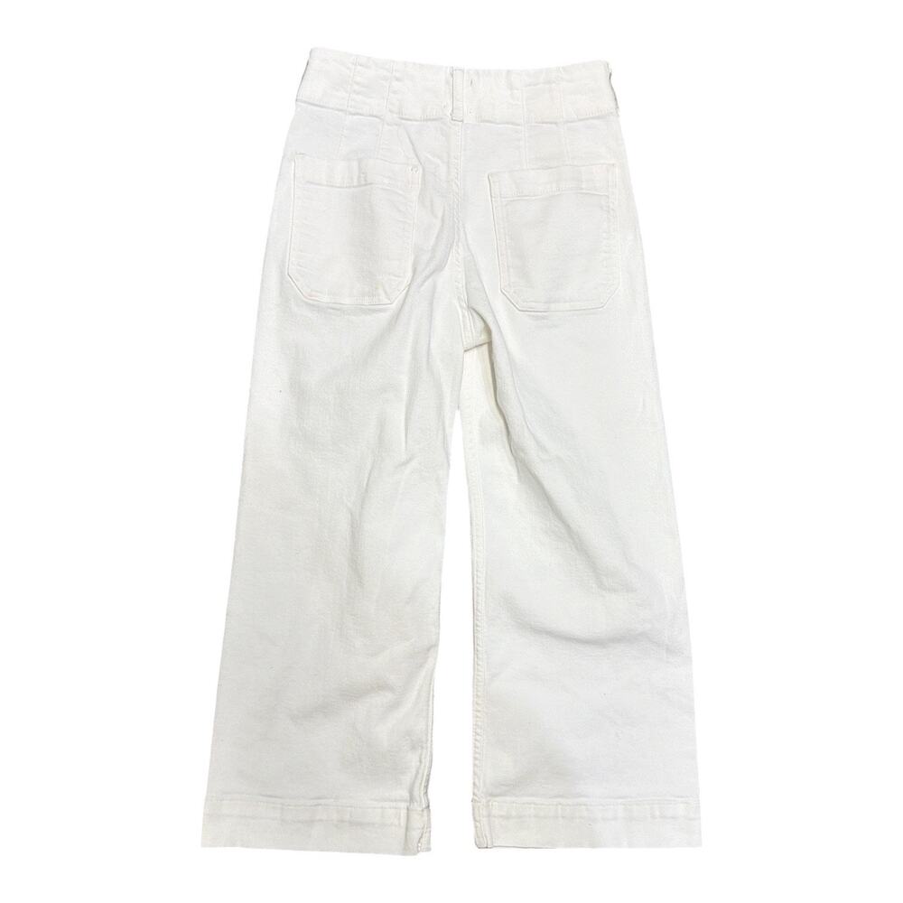 Anthropologie Colette Crop Wide Leg Jeans White - Picture 3 of 4
